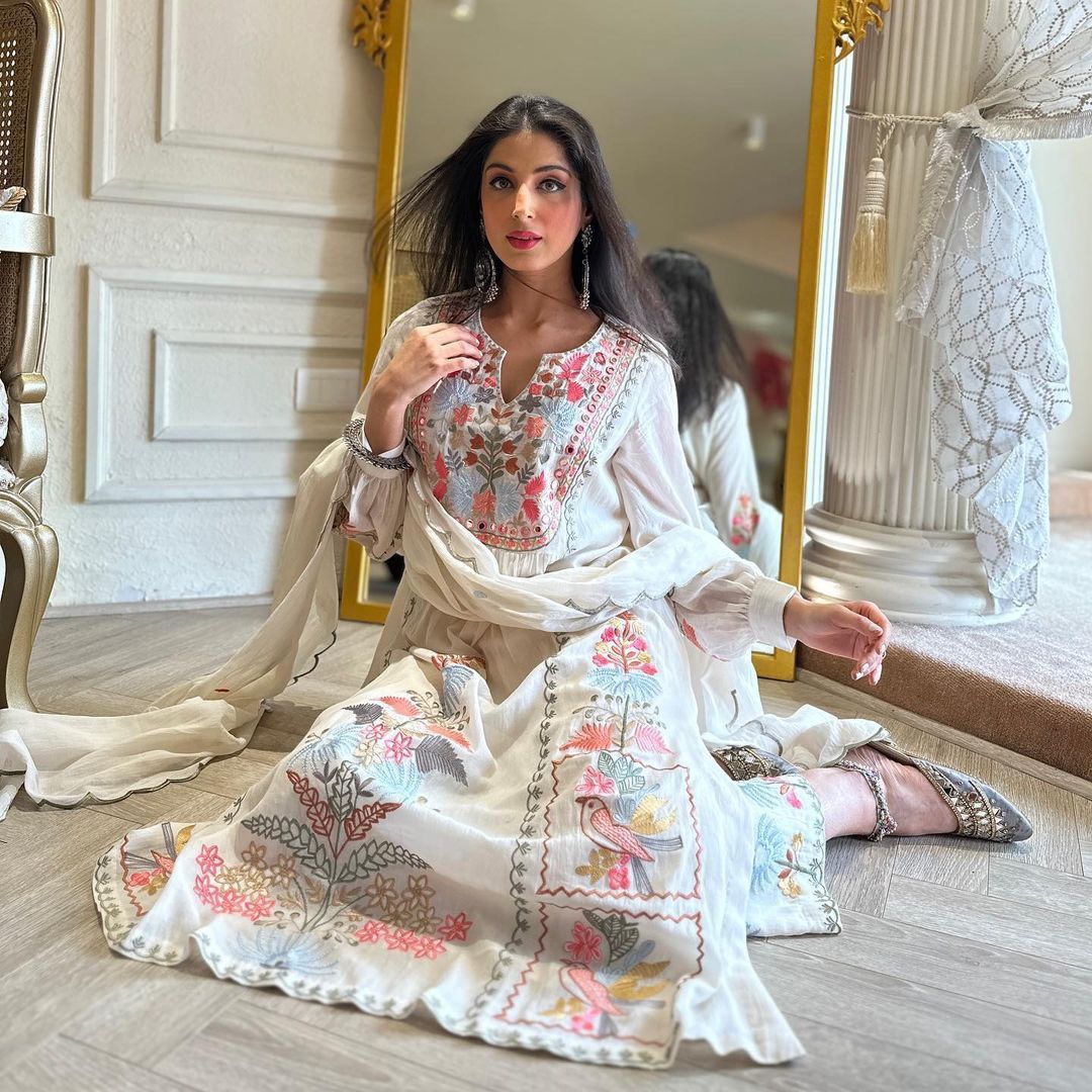 Maverick Fusion Designer Party Wear Top–Plazzo Dupatta Set